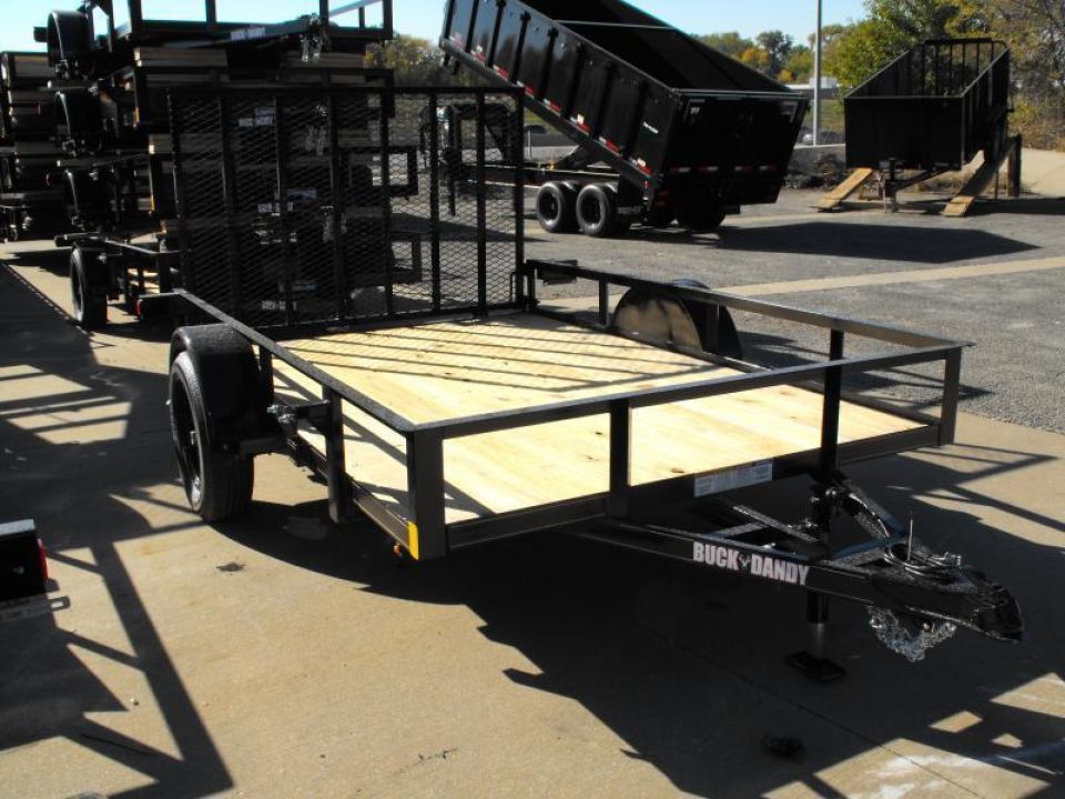 New 77 X 10 Utility Trailer   HD Spring Assisted Ramp