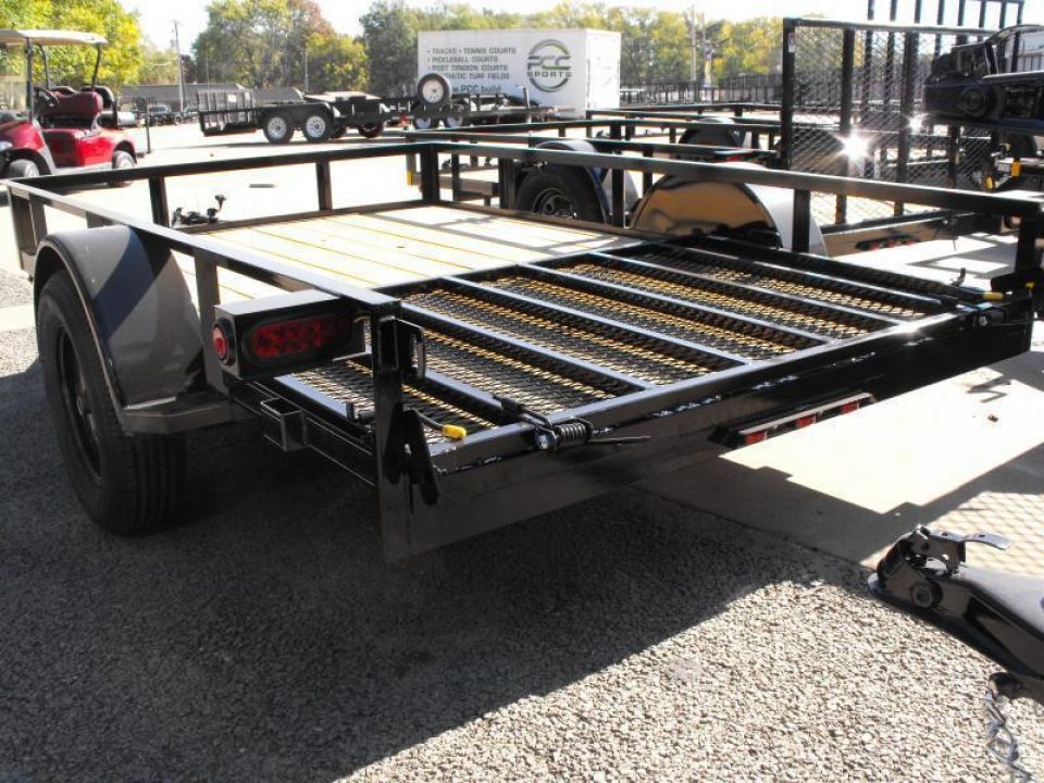 New 77 X 10 Utility Trailer   HD Spring Assisted Ramp