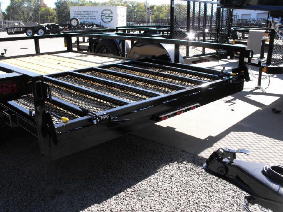 New 77 X 10 Utility Trailer   HD Spring Assisted Ramp