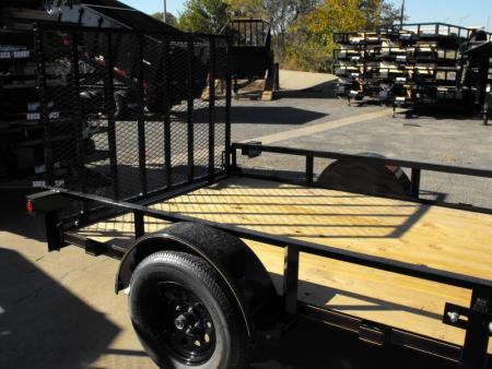 New 77 X 10 Utility Trailer   HD Spring Assisted Ramp