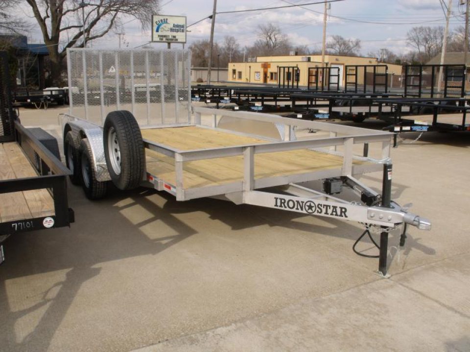 New Aluminum Trailer 83 X 14 Rear Gate  Brakes 7000 Gvwr
