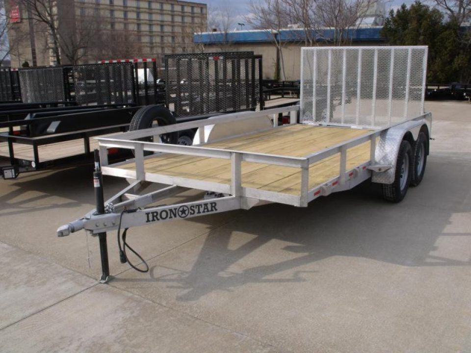 New Aluminum Trailer 83 X 14 Rear Gate  Brakes 7000 Gvwr