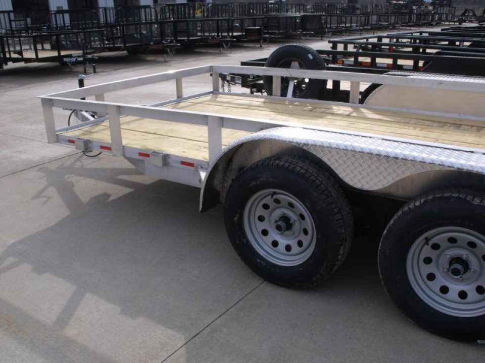 New Aluminum Trailer 83 X 14 Rear Gate  Brakes 7000 Gvwr