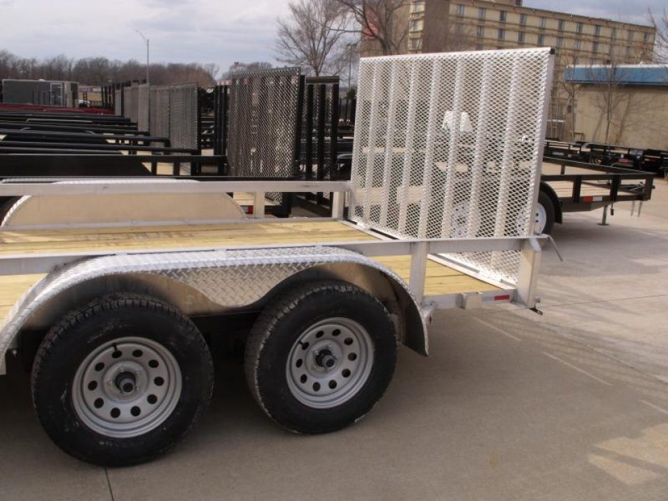 New Aluminum Trailer 83 X 14 Rear Gate  Brakes 7000 Gvwr