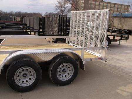 New Aluminum Trailer 83 X 14 Rear Gate  Brakes 7000 Gvwr