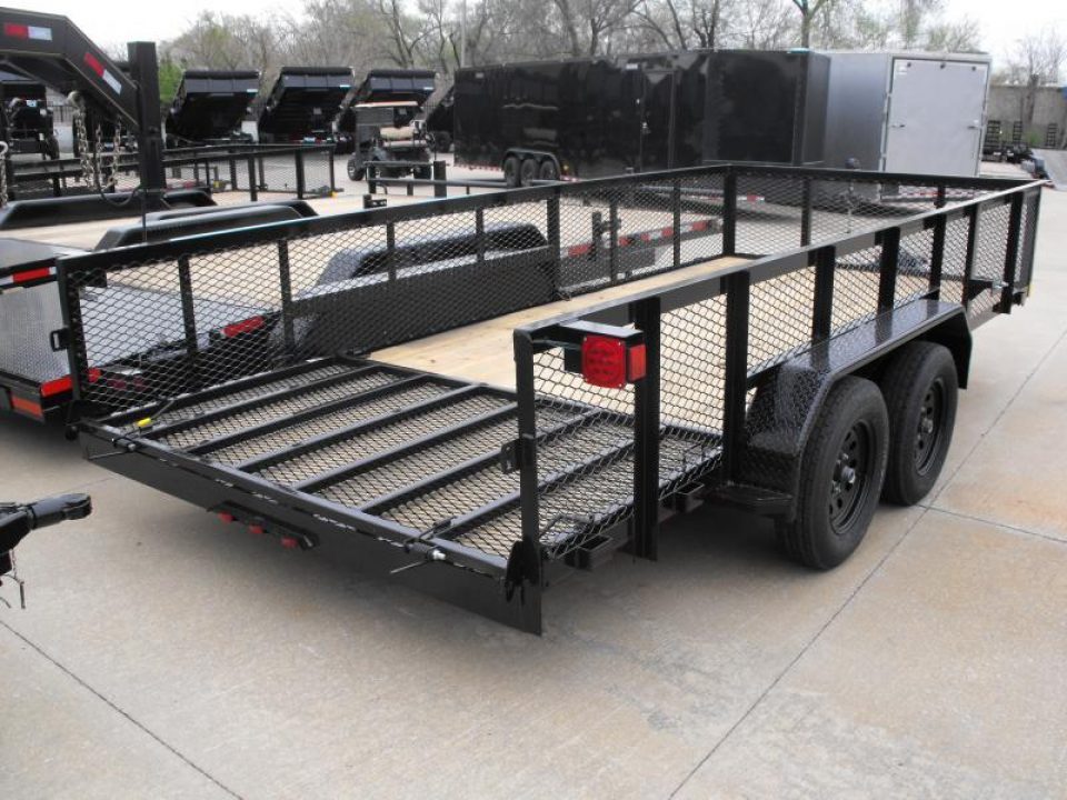 New Hi-Wall Utility Trailer 83 X 16 2' Mesh Sides