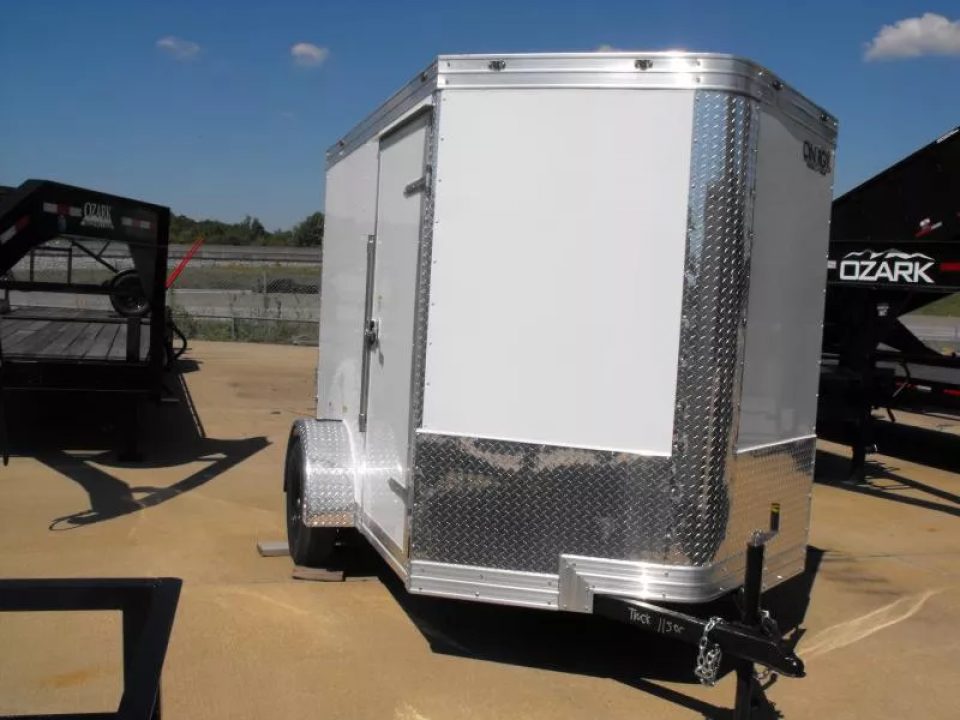 New Huge Sale While They Last  !!!  Enclosed Trailer 6 X 8 Ramp  6' 3"  Interior(( White   In Color  080 Skin))  Tube Construction