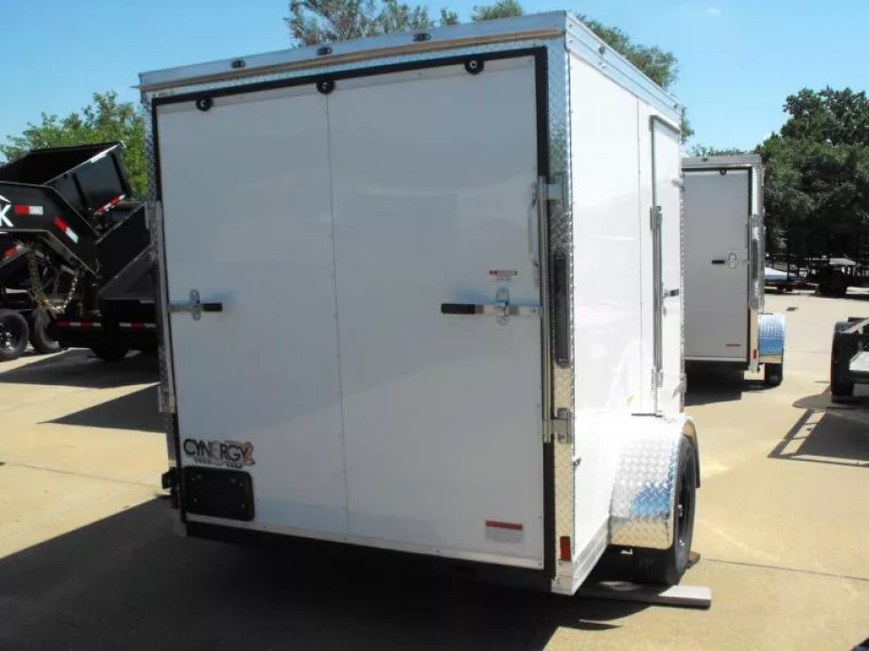 New Huge Sale While They Last  !!!  Enclosed Trailer 6 X 8 Ramp  6' 3"  Interior(( White   In Color  080 Skin))  Tube Construction