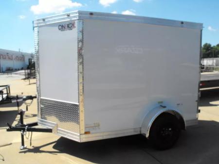New Huge Sale While They Last  !!!  Enclosed Trailer 6 X 8 Ramp  6' 3"  Interior(( White   In Color  080 Skin))  Tube Construction