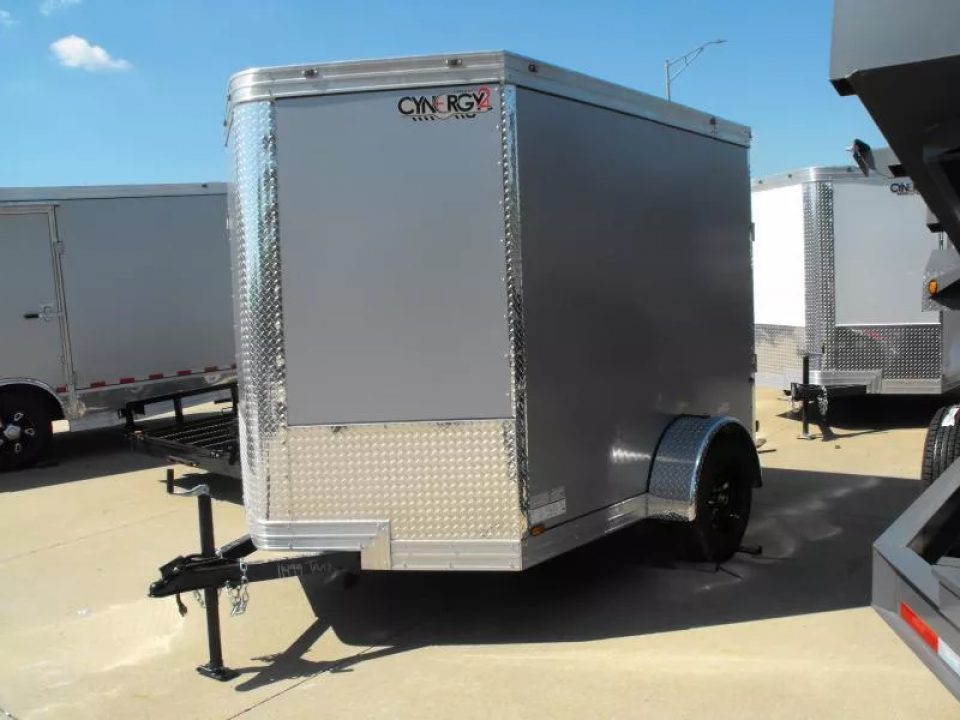 New HUGE SALE WHILE THEY LAST !!!  Enclosed Trailer 6 X 8 Ramp  6' 6"  Interior(( Silver Mist   In Color  080 Skin))  Tube Construction