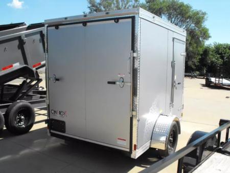 New HUGE SALE WHILE THEY LAST !!!  Enclosed Trailer 6 X 8 Ramp  6' 6"  Interior(( Silver Mist   In Color  080 Skin))  Tube Construction