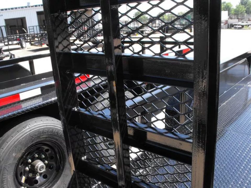 New Equipment Trailer Steel Deck 83 X 16 Dove 14000 GVWR  HD Equipment Ramps Covered #6 Mesh