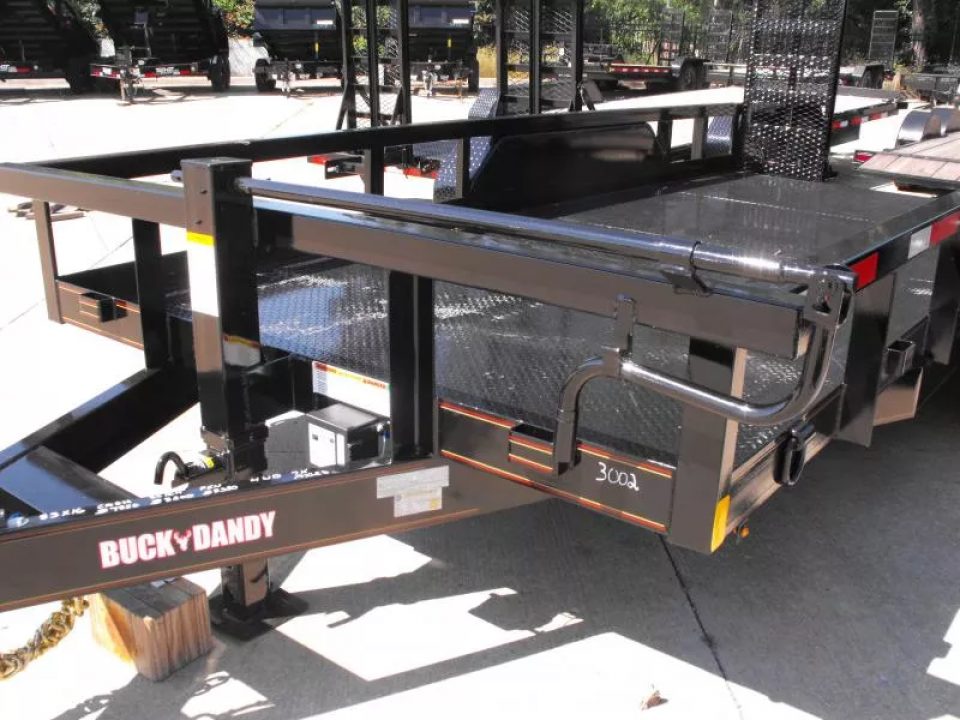 New Equipment Trailer Steel Deck 83 X 16 Dove 14000 GVWR  HD Equipment Ramps Covered #6 Mesh