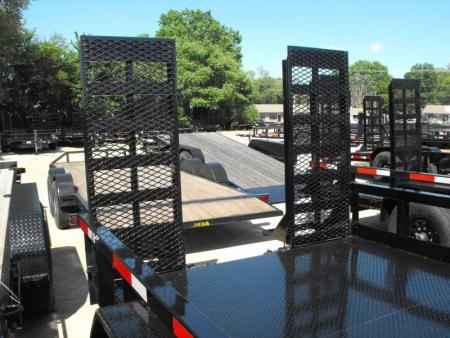 New Equipment Trailer Steel Deck 83 X 16 Dove 14000 GVWR  HD Equipment Ramps Covered #6 Mesh