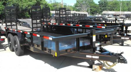 New Equipment Trailer Steel Deck 83 X 16 Dove 14000 GVWR  HD Equipment Ramps Covered #6 Mesh