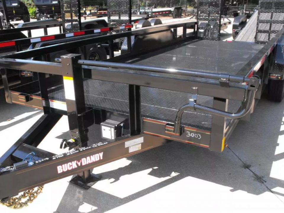 New Equipment Trailer Steel Deck 83 X 18 Dove 14000 GVWR  HD Equipment Ramps Covered #6 Mesh