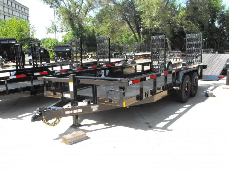 New Equipment Trailer Steel Deck 83 X 18 Dove 14000 GVWR  HD Equipment Ramps Covered #6 Mesh