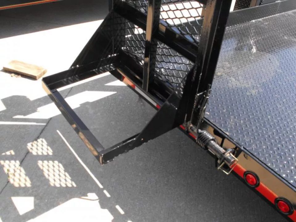 New Equipment Trailer Steel Deck 83 X 18 Dove 14000 GVWR  HD Equipment Ramps Covered #6 Mesh