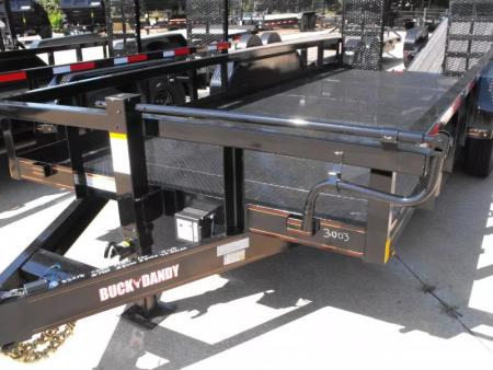 New Equipment Trailer Steel Deck 83 X 18 Dove 14000 GVWR  HD Equipment Ramps Covered #6 Mesh