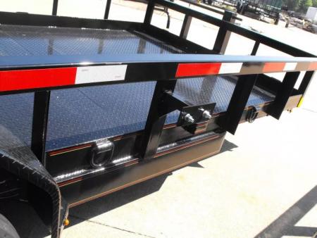 New Equipment Trailer Steel Deck 83 X 18 Dove 14000 GVWR  HD Equipment Ramps Covered #6 Mesh