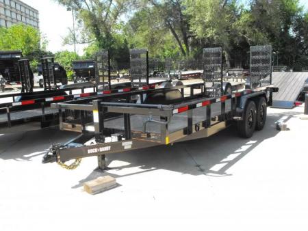 New Equipment Trailer Steel Deck 83 X 18 Dove 14000 GVWR  HD Equipment Ramps Covered #6 Mesh