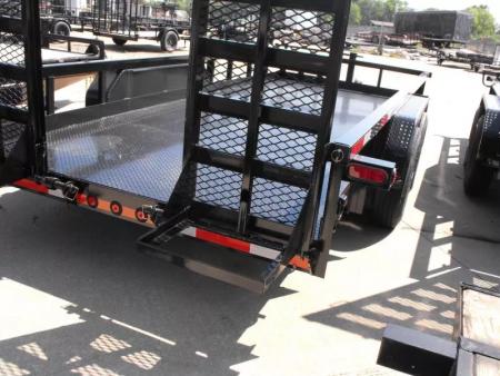 New Equipment Trailer Steel Deck 83 X 18 Dove 14000 GVWR  HD Equipment Ramps Covered #6 Mesh