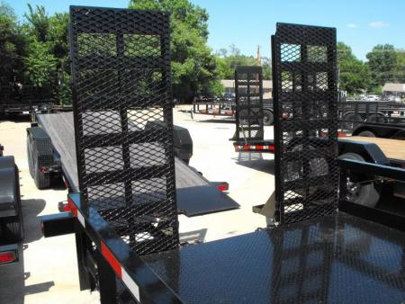 New Equipment Trailer Steel Deck 83 X 18 Dove 14000 GVWR  HD Equipment Ramps Covered #6 Mesh