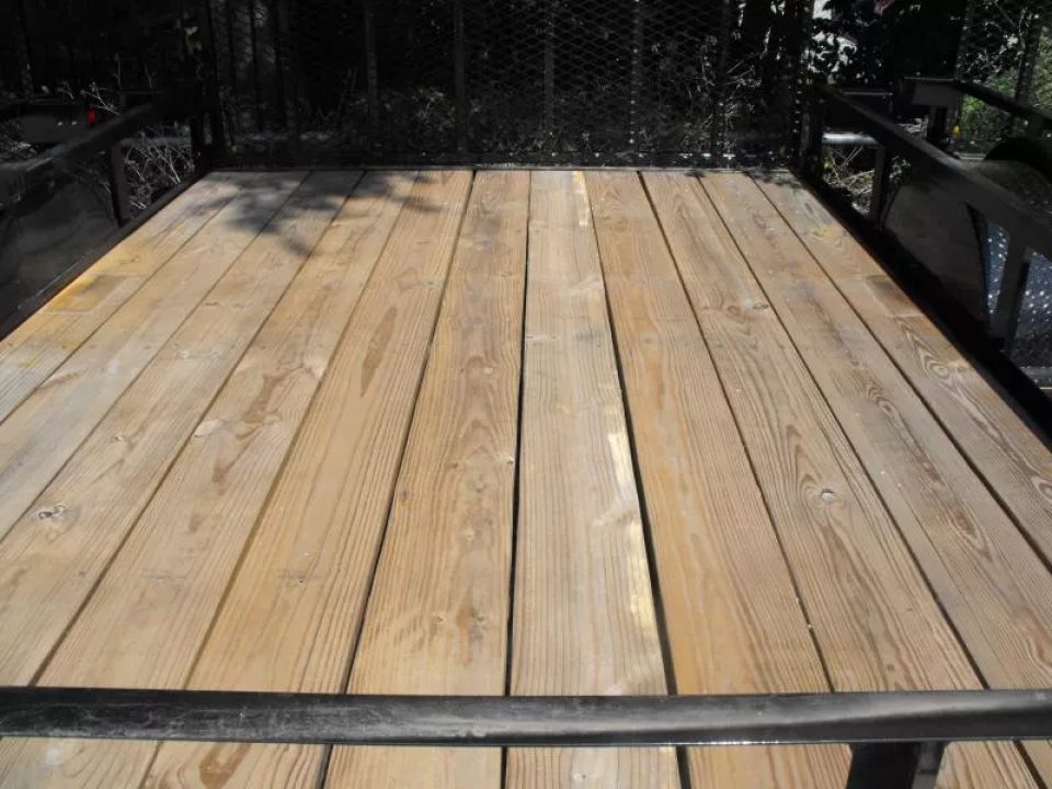 New 83 X 10 Utility Trailer   HD Spring Assisted Ramp Folds Forward and rear for loading