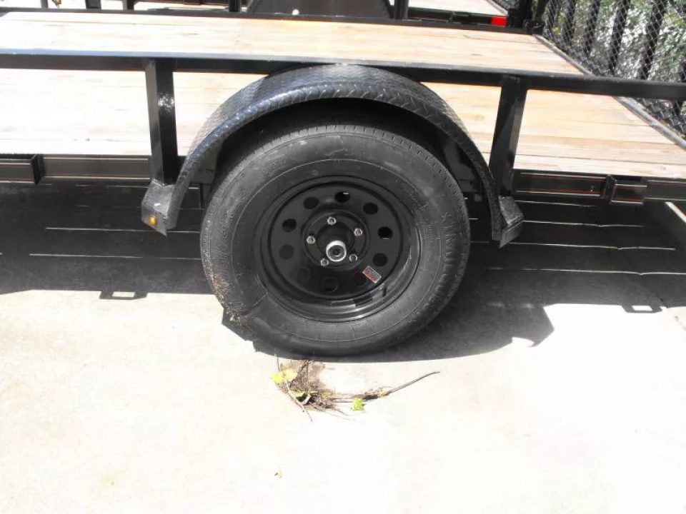 New 83 X 10 Utility Trailer   HD Spring Assisted Ramp Folds Forward and rear for loading