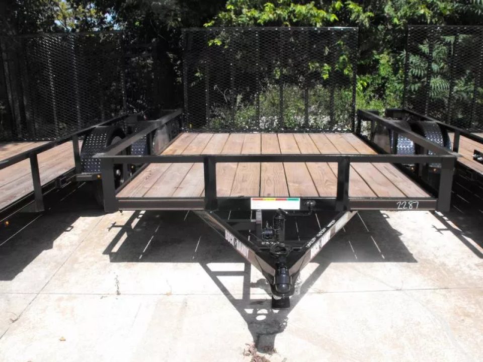 New 83 X 10 Utility Trailer   HD Spring Assisted Ramp Folds Forward and rear for loading