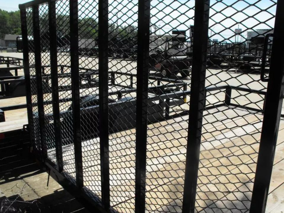 New 83 X 10 Utility Trailer   HD Spring Assisted Ramp Folds Forward and rear for loading