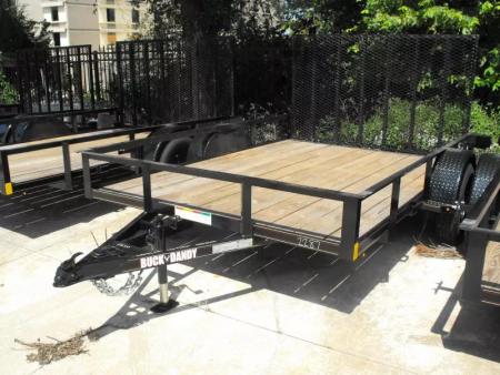 New 83 X 10 Utility Trailer   HD Spring Assisted Ramp Folds Forward and rear for loading