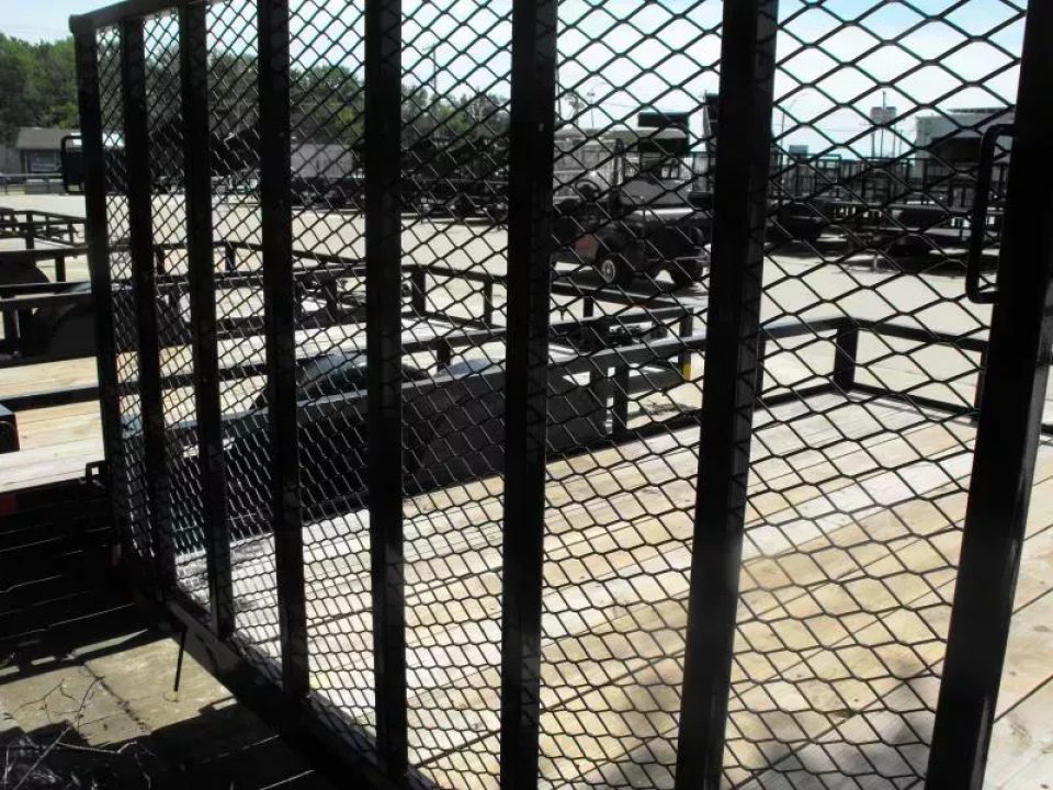 New 83 X 10 Utility Trailer   HD Spring Assisted Ramp Folds Forward and rear for loading