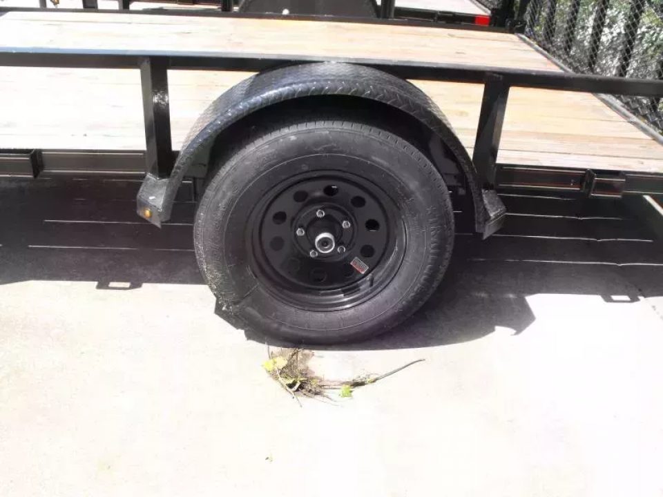 New 83 X 10 Utility Trailer   HD Spring Assisted Ramp Folds Forward and rear for loading