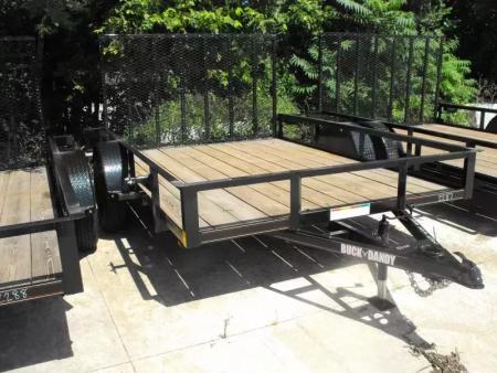 New 83 X 10 Utility Trailer   HD Spring Assisted Ramp Folds Forward and rear for loading