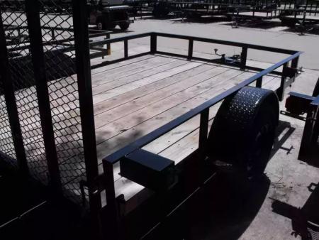 New 83 X 10 Utility Trailer   HD Spring Assisted Ramp Folds Forward and rear for loading