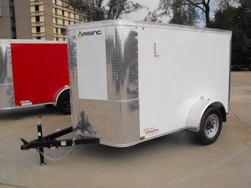 New Trailer 5 X 8  Ramp Door   5'  Tall White In Color All Tube Built