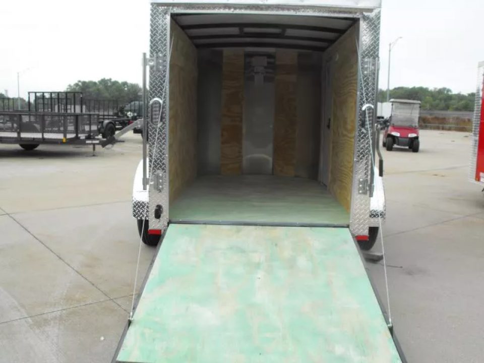 New Trailer 5 X 8  Ramp Door   5'  Tall White In Color All Tube Built