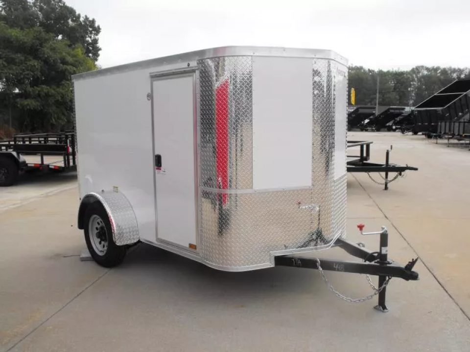 New Trailer 5 X 8  Ramp Door   5'  Tall White In Color All Tube Built