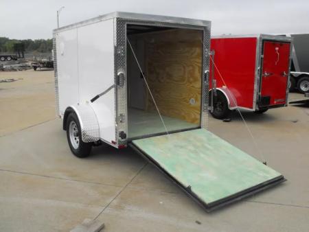 New Trailer 5 X 8  Ramp Door   5'  Tall White In Color All Tube Built