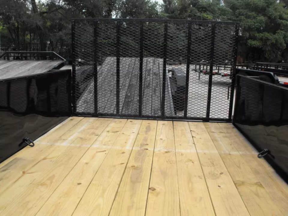 New Utility Trailer 83 X 12 Smooth Walls 24" Rear Gate Has 5200 LB Axle