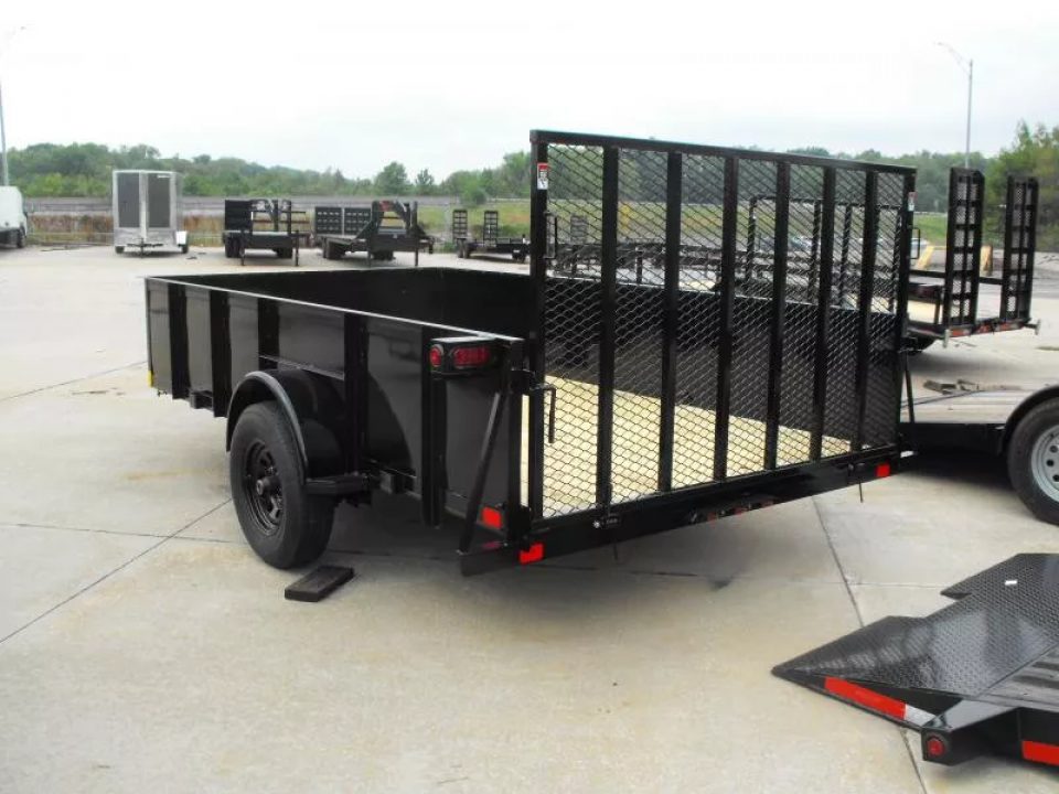 New Utility Trailer 83 X 12 Smooth Walls 24" Rear Gate Has 5200 LB Axle
