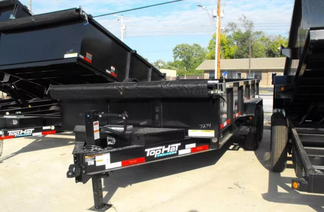 New DUMP TRAILER 83 X 16 2' WALLS 14000 GVWR Slipper Springs 30 Watt Solar