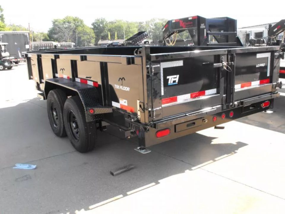 New DUMP TRAILER 83 X 16 2' WALLS 14000 GVWR Slipper Springs 30 Watt Solar