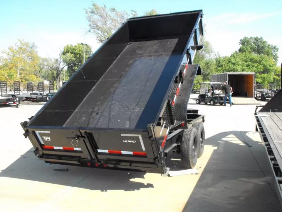 New DUMP TRAILER 83 X 16 2' WALLS 14000 GVWR Slipper Springs 30 Watt Solar
