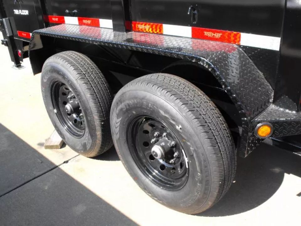 New DUMP TRAILER 83 X 16 2' WALLS 14000 GVWR Slipper Springs 30 Watt Solar