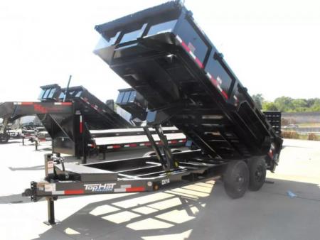 New DUMP TRAILER 83 X 16 2' WALLS 14000 GVWR Slipper Springs 30 Watt Solar