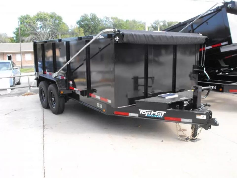 New Dump Trailer 83 X 16 14K 4' Walls Tarp 7 Gauge Floor I-Beam 30 Watt Pnl