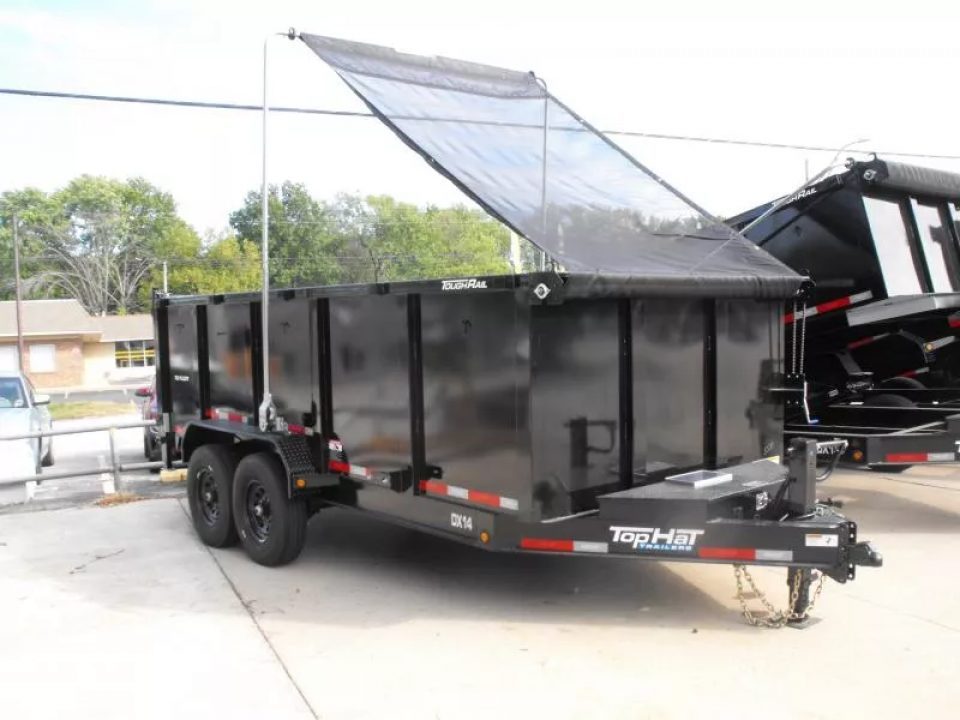 New Dump Trailer 83 X 16 14K 4' Walls Tarp 7 Gauge Floor I-Beam 30 Watt Pnl