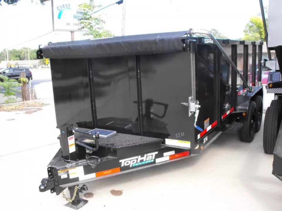 New Dump Trailer 83 X 16 14K 4' Walls Tarp 7 Gauge Floor I-Beam 30 Watt Pnl